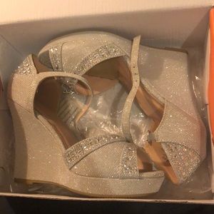 Glitter and rhinestone Wedges